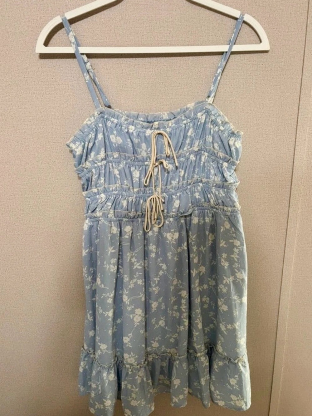 Jessica Simpson Light Blue Floral Sundress with Tie Front